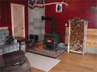 get warm and dry your clothes in front of the fire